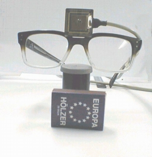 Camera chip mounted on glasses