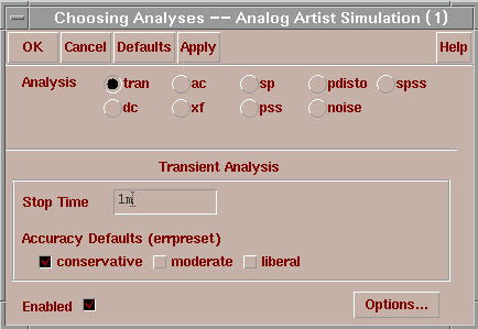 Choose Analyse