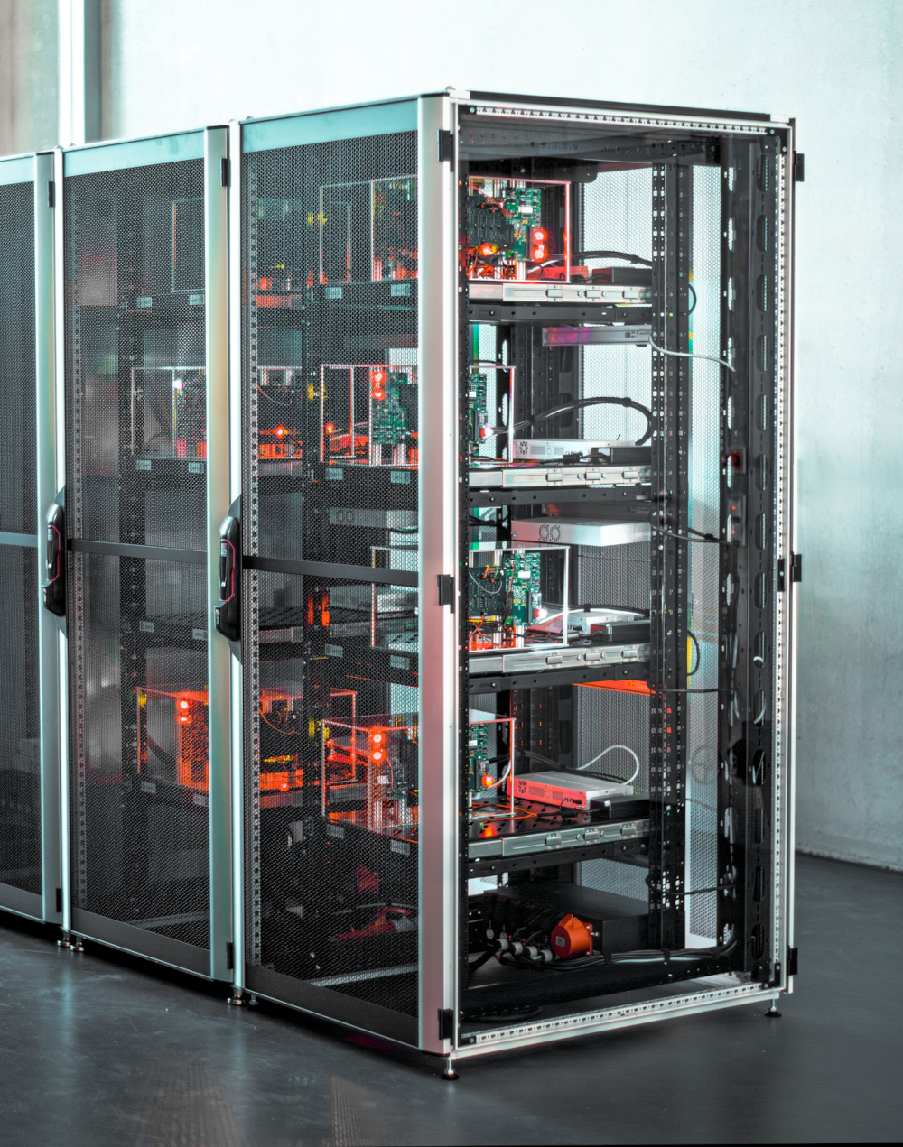 BrainScaleS-2 rack installation.